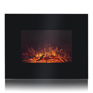 EF-11D 26''Flat Face Wall Mounted Fireplace, with Log Ember Bed
