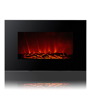 EF-14D 35’’ Flat Face Wall Mounted Fireplace, with Log Ember Bed