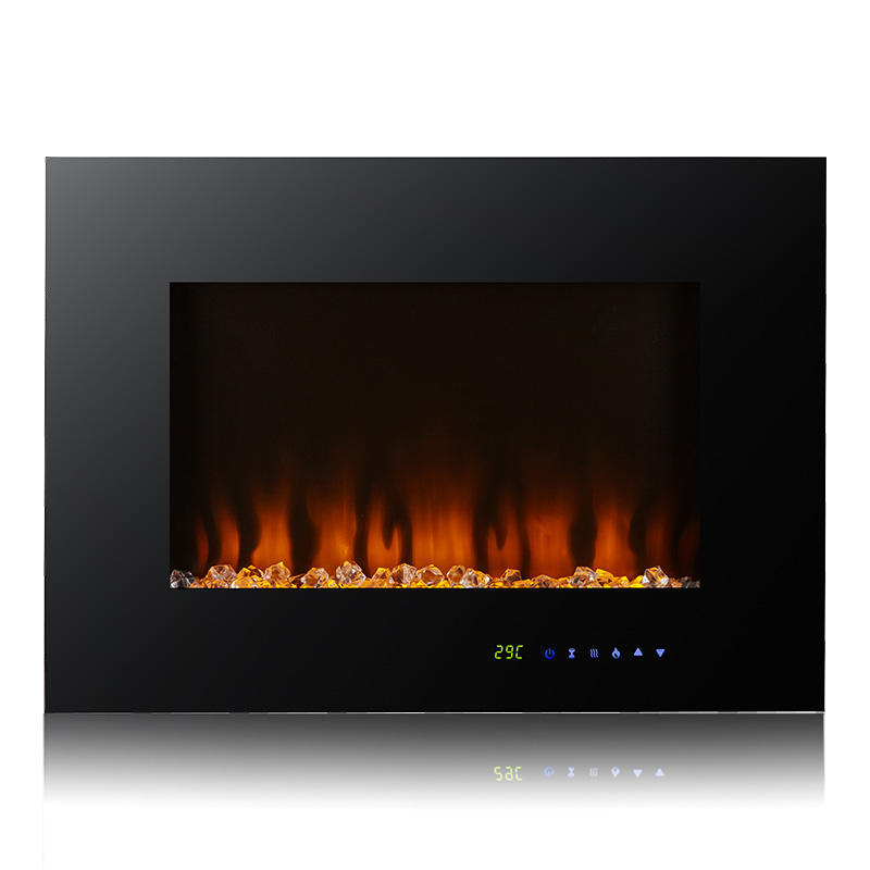 EF-1922F Without Feet 22-Inch Wall Mounted and Freestanding Electric Fireplace, with 12 Color Modes Backlight and 11 Color Mode Flame Effect