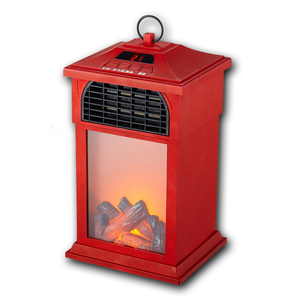FD-1905 Red 600W Portable Lantern Fireplace Heater