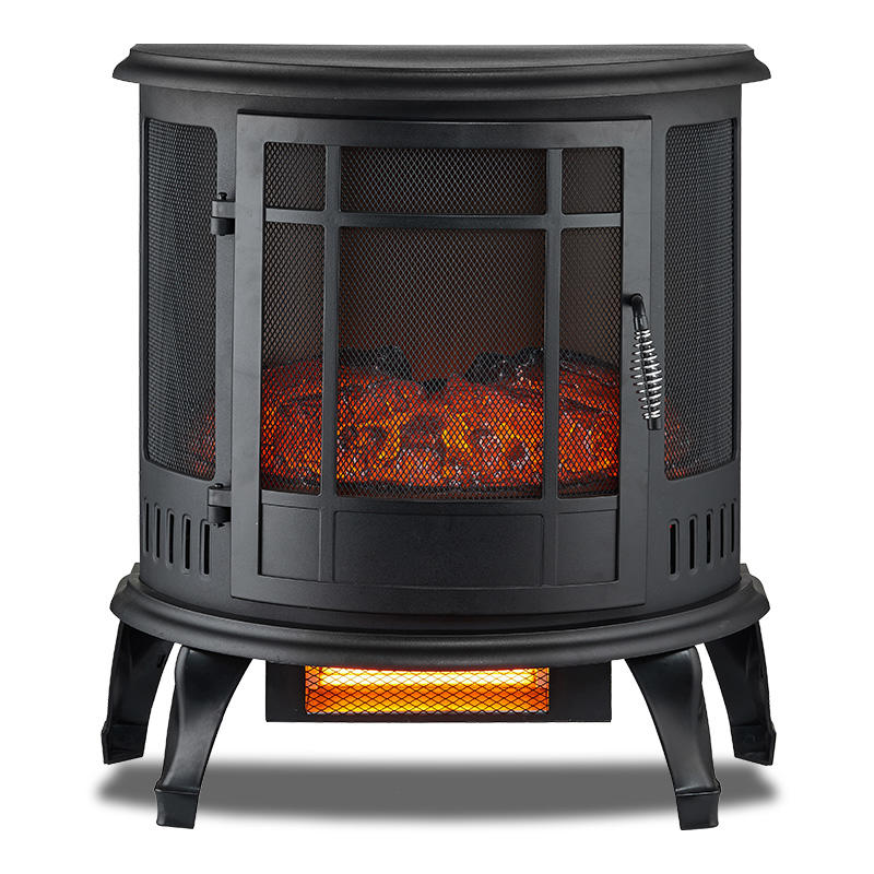 SF-1818 With Quartz Tube Freestanding Electric Fireplace Stove-3D Log and Fire Effect