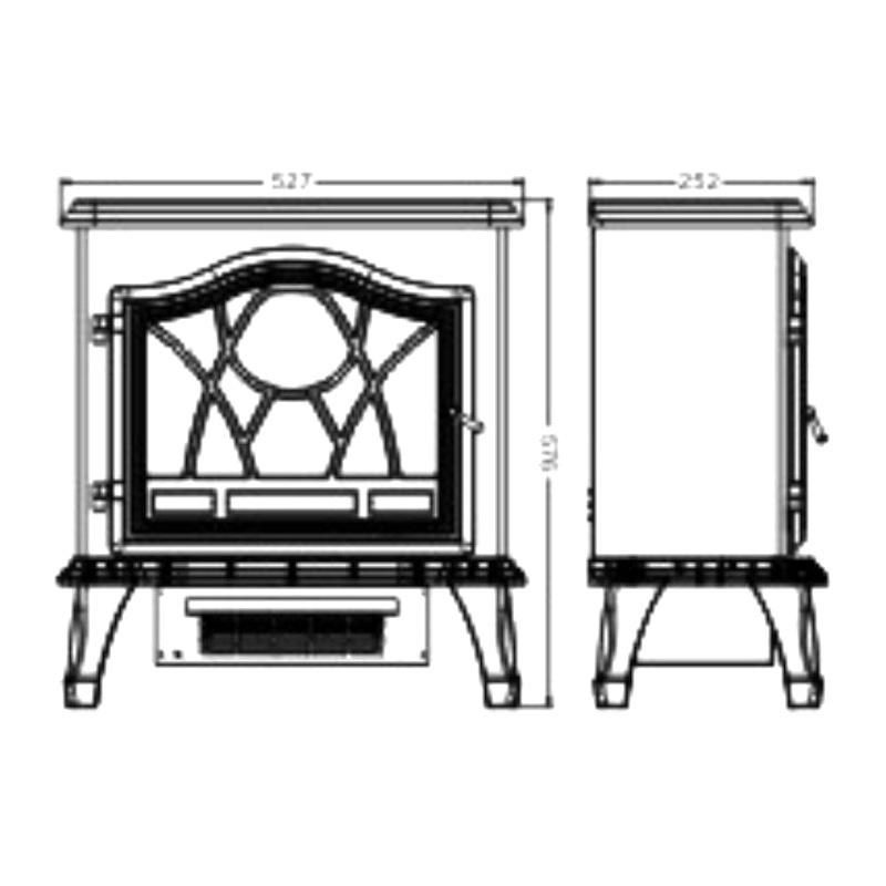 SF-1415 23’’ Freestanding Fireplace Heater
